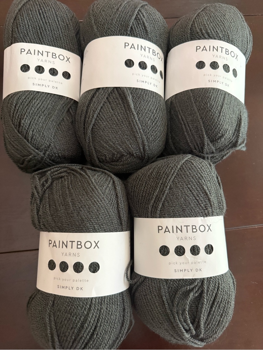 Paintbox Granite Gray Acrylic Yarn Multipack - 5 Skeins - Picture 2 of 10